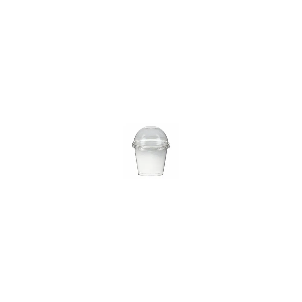 Smoothiebecher Dessertbecher + Domdeckel 250 ml O95mm, PET, glasklar, 50 Stk.