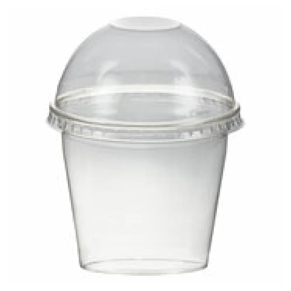Smoothiebecher Dessertbecher + Domdeckel 250 ml O95mm, PET, glasklar, 50 Stk.