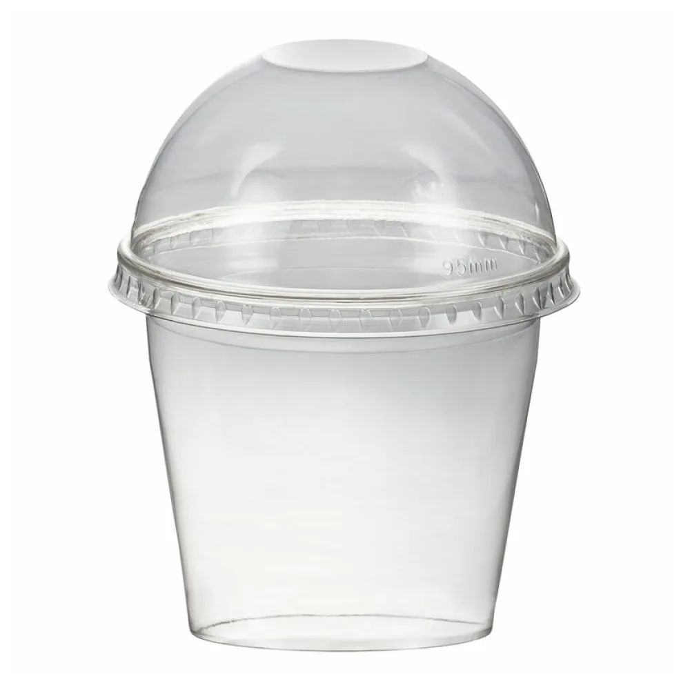 Smoothiebecher Dessertbecher + Domdeckel 250 ml O95mm, PET, glasklar, 50 Stk. – Bild 2