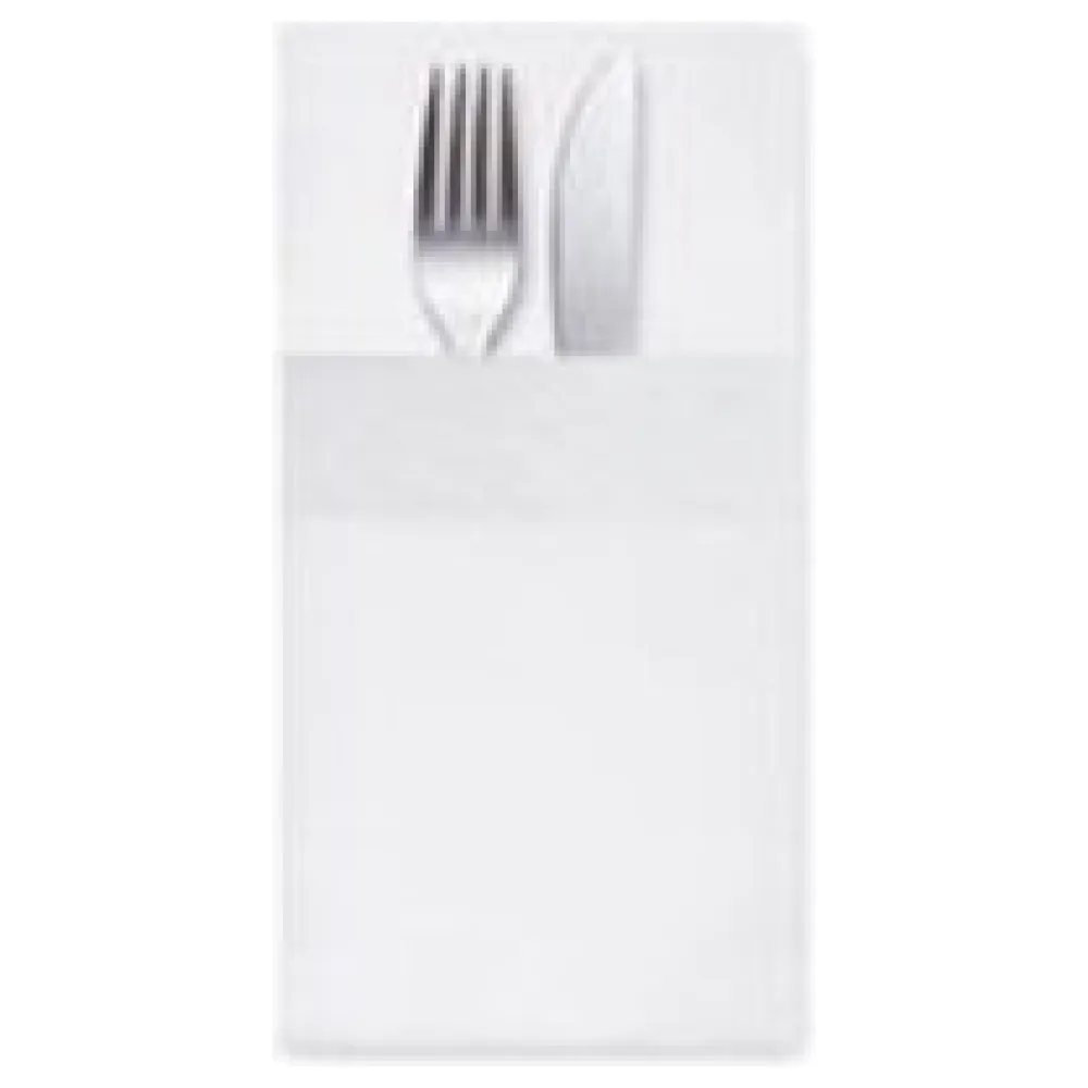 Servietten Bestecktaschen 40 x 40 cm 1/8 -Falz, 3-lagig weiß, 200 Stk. – Bild 3