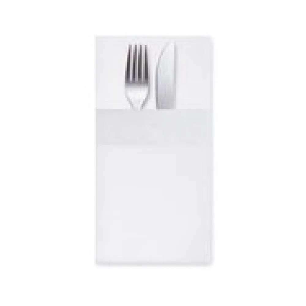 Servietten Bestecktaschen 40 x 40 cm 1/8 -Falz, 3-lagig weiß, 200 Stk.