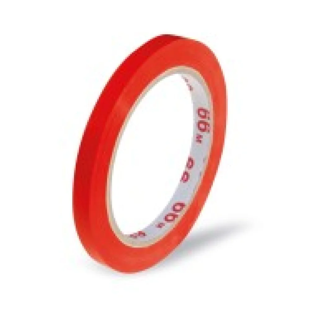 Klebeband Markierungsband Beutelverschluss PVC, 9mm x 66m, rot
