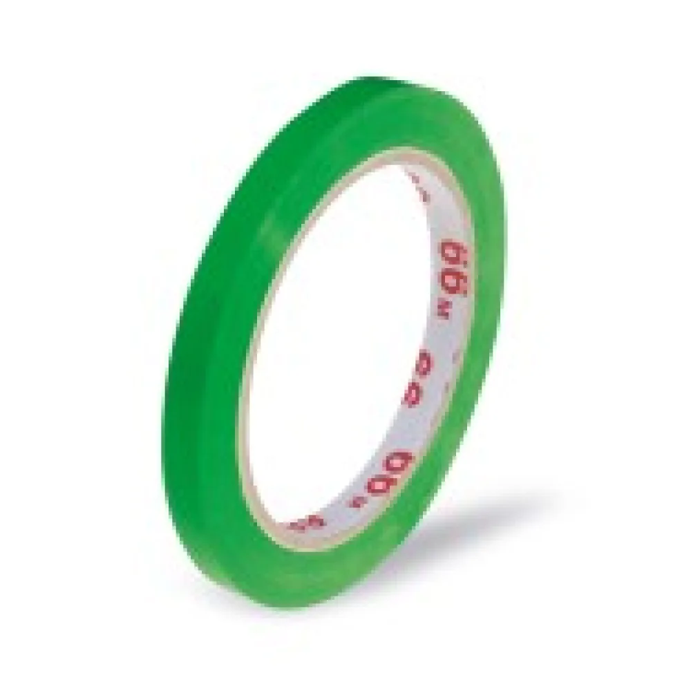 Klebeband Markierungsband Beutelverschluss PVC, 9mm x 66m, grün