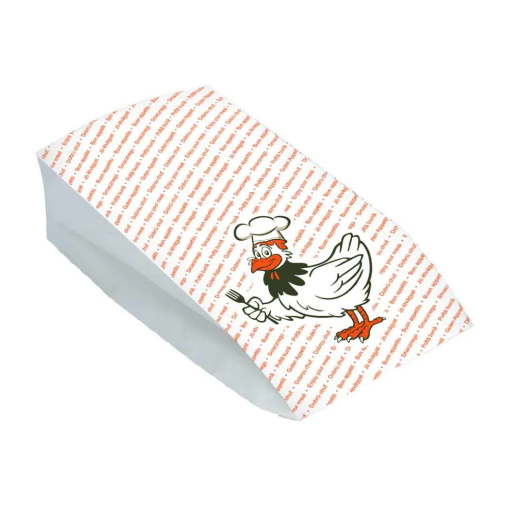 Hähnchenbeutel Warmhaltebeutel für halbes Huhn 10,5+5,5x24 cm, 2-lagig, 100 Stk. – Bild 2