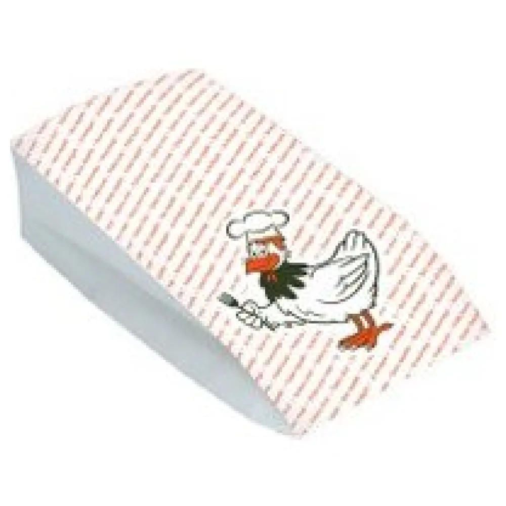 Hähnchenbeutel Warmhaltebeutel für halbes Huhn 10,5+5,5x24 cm, 2-lagig, 100 Stk. – Bild 3