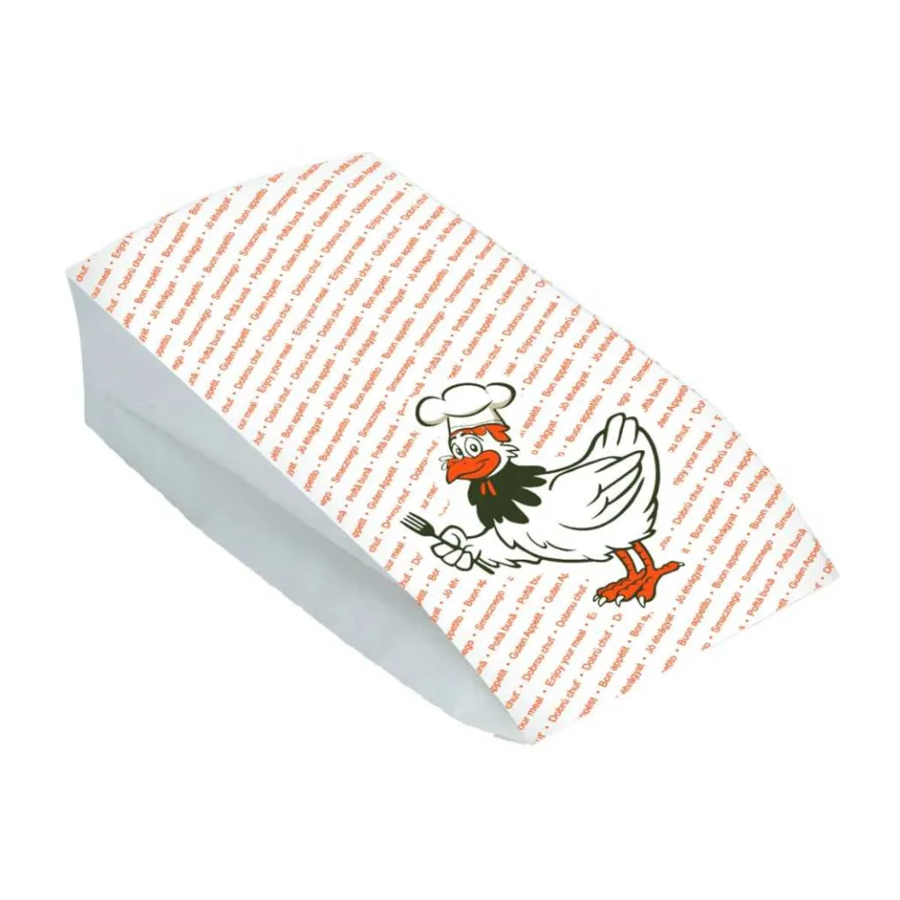 Hähnchenbeutel Warmhaltebeutel für ganzes Huhn 13+8x28 cm, 2-lagig, 100 Stk. – Bild 2