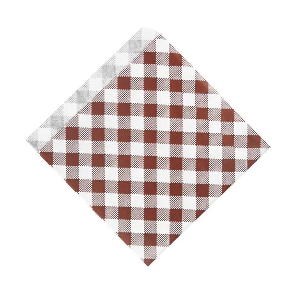 Hamburgerbeutel KARO 14 x 14 cm, oben und 1x seitlich offen, 500 Stk. – Bild 2