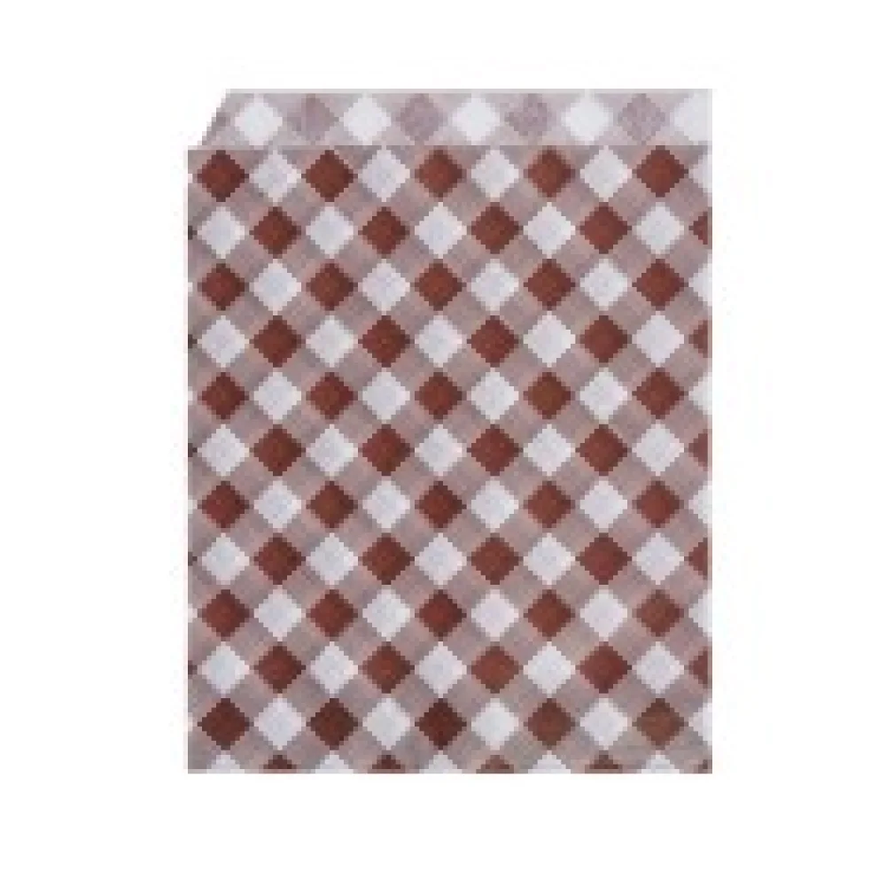 Papierbeutel KARO 14 x 19 cm, oben und 1x seitlich offen, 500 Stk.