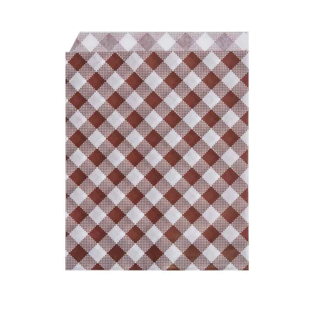 Papierbeutel KARO 14 x 19 cm, oben und 1x seitlich offen, 500 Stk. – Bild 2