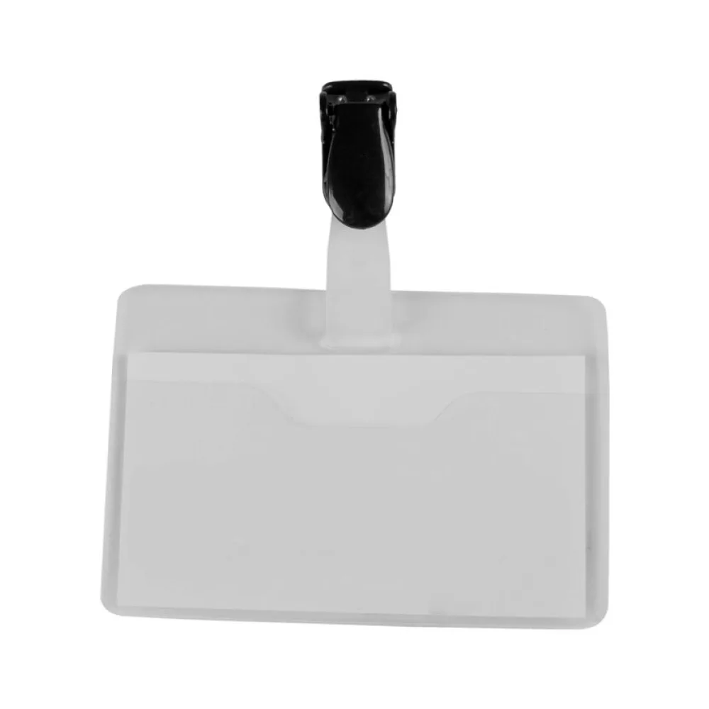 Namensschild PVC mit Clip Befestigung, 60x90/42x88mm, transparent, 25 Stk. – Bild 2