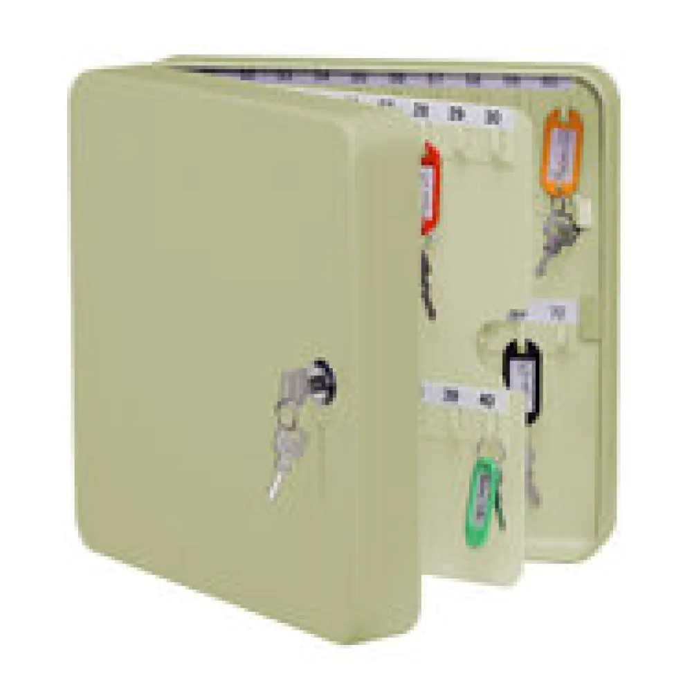 Schlüsselkasten für 70 Schlüssel inkl. Anhänger, beige