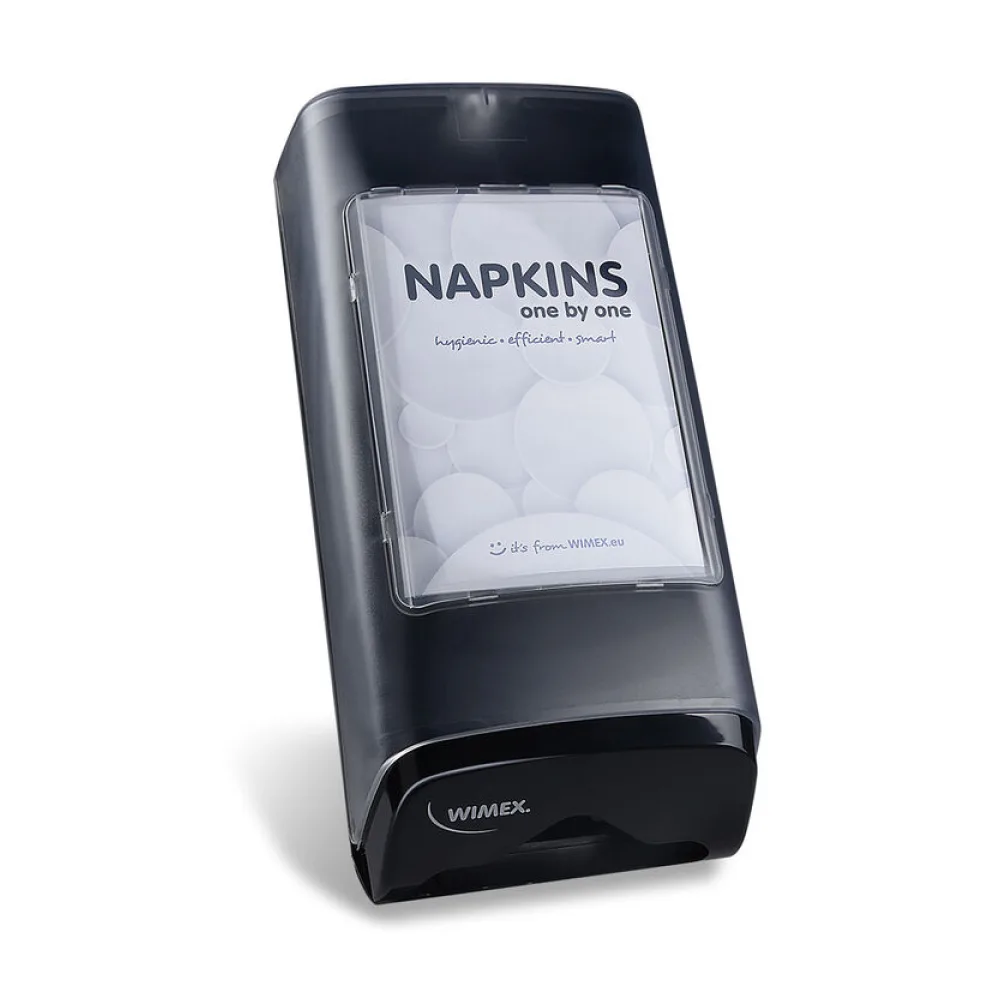 NAPKINS Thekenspender für Spenderservietten modernes Design schwarz ABS Metall – Bild 2
