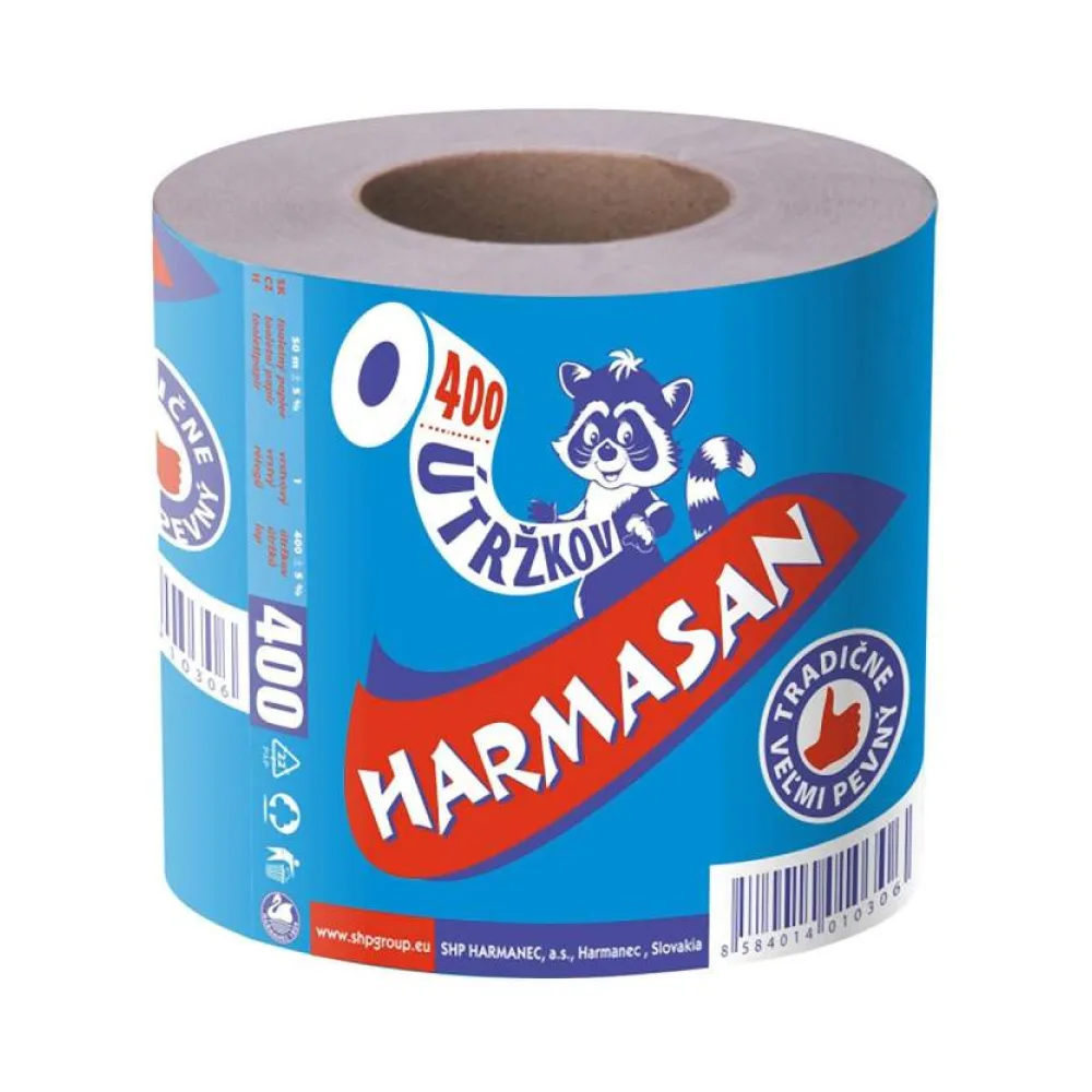 Toilettenpapier WC-Papier natur 1-lagig "Harmasan", 400 Blatt 50 m – Bild 2