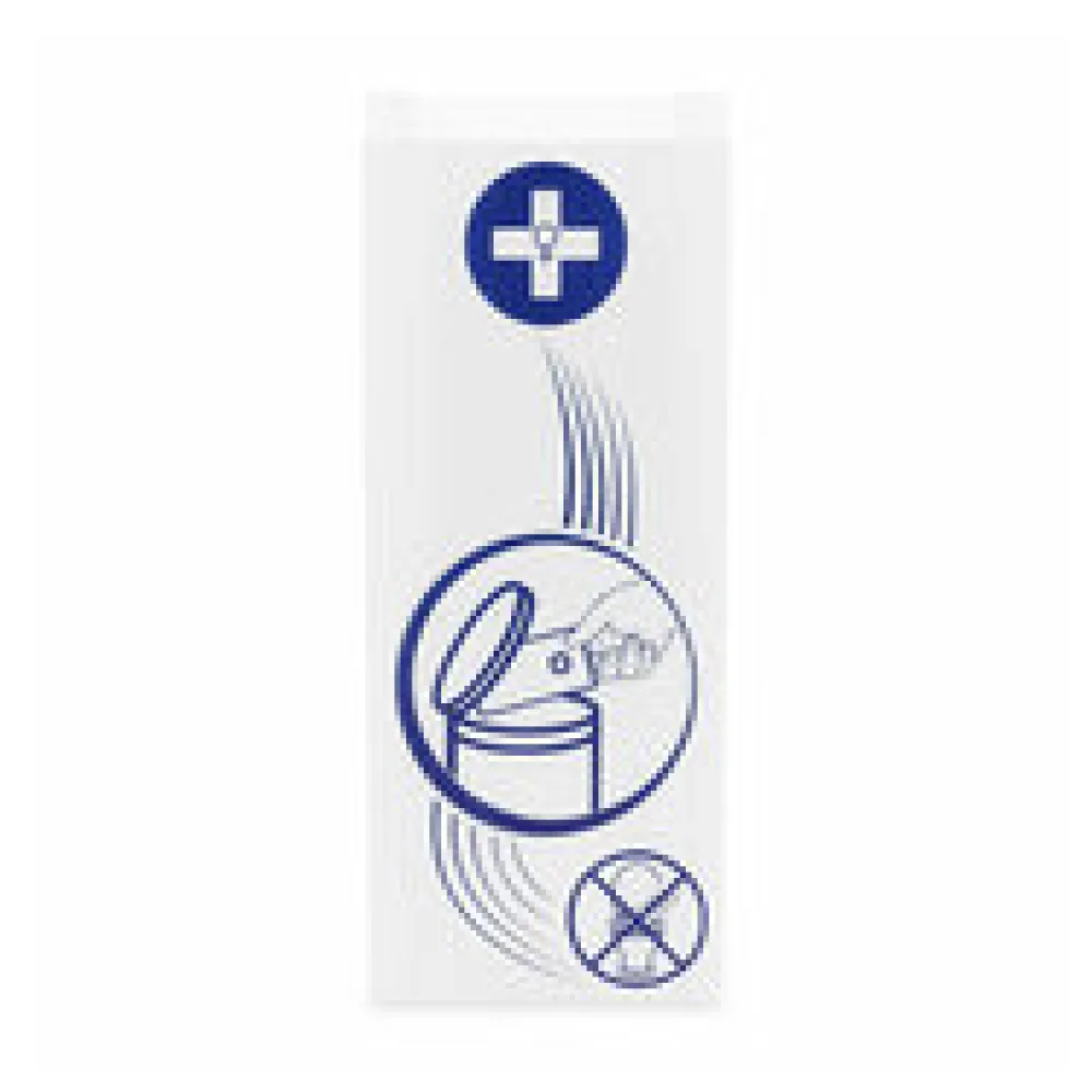 Hygienebeutel Damenhygiene Papierbeutel weiß mit Hinweisaufdruck, 100 Stk.