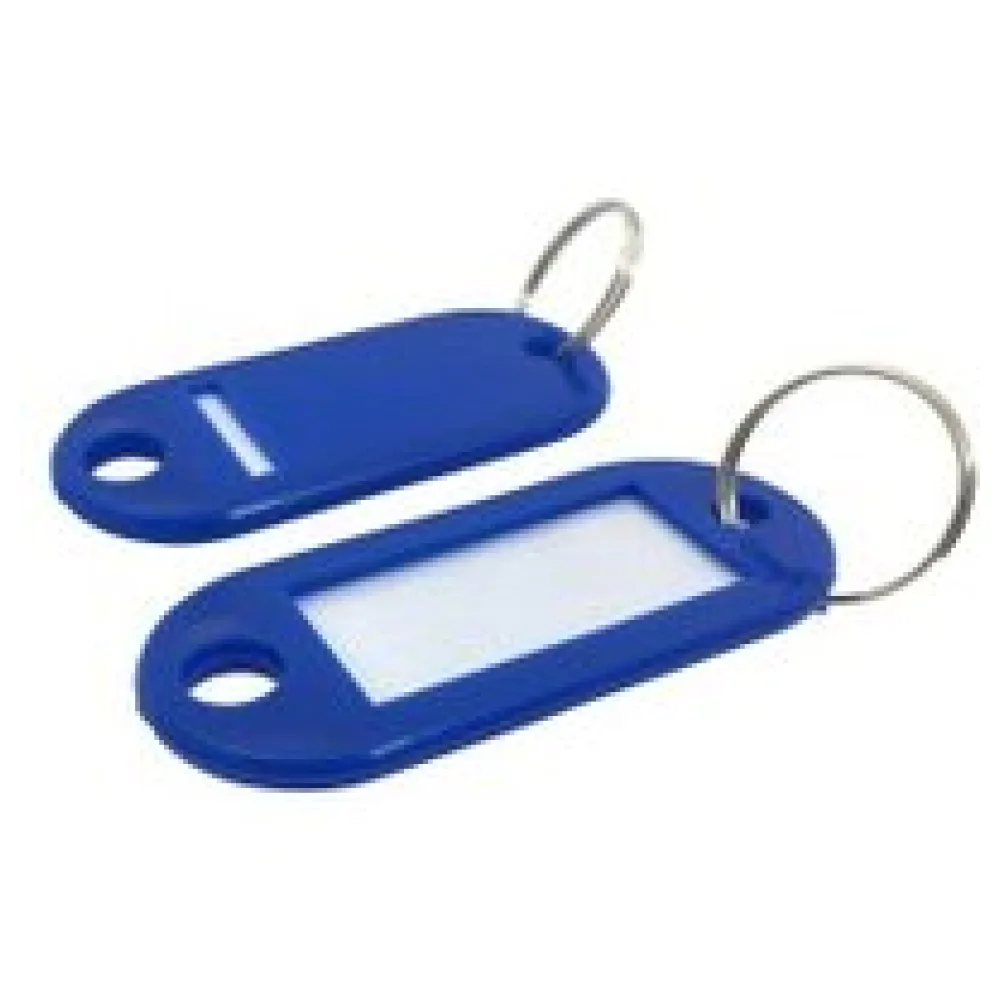 Schlüsselanhänger mit Schlüsselring und Einleger BLAU – Bild 3