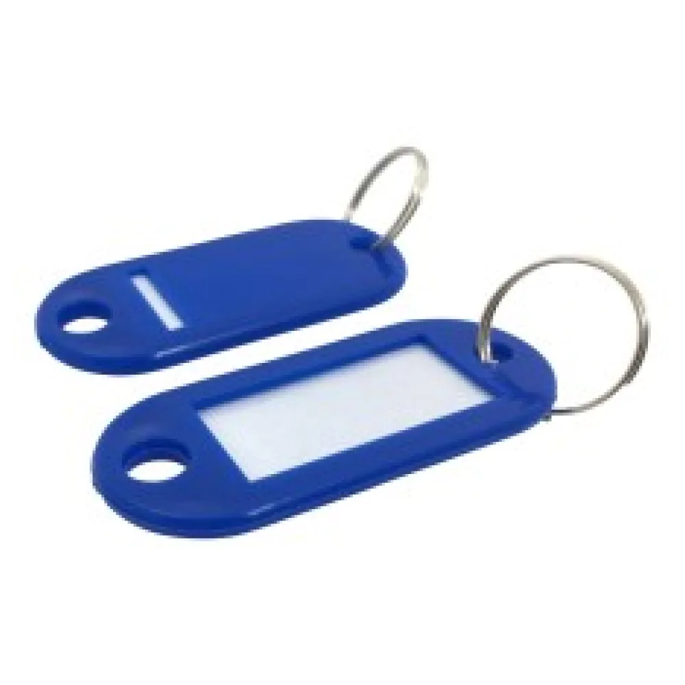 Schlüsselanhänger mit Schlüsselring und Einleger BLAU