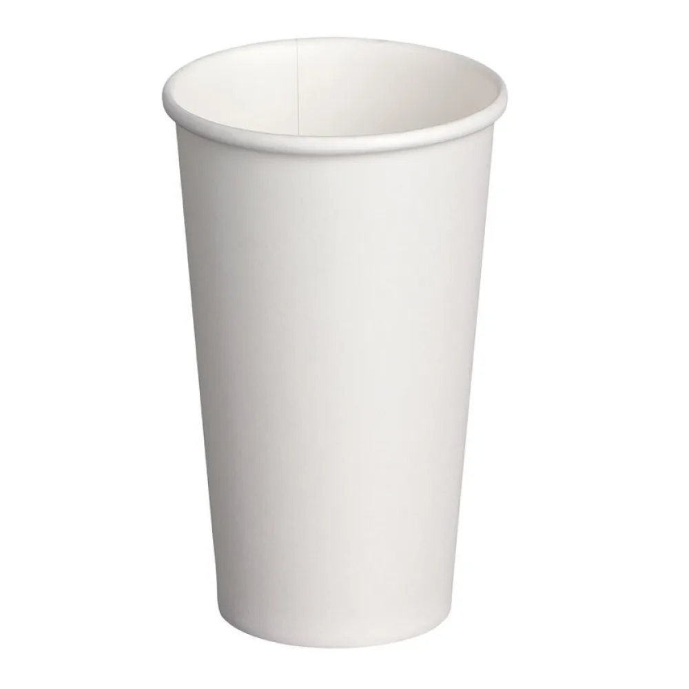 Heiß- und Kaltgetränkebecher Pappbecher weiß 500ml 600ml XXL 20oz, 50 Stk. – Bild 2