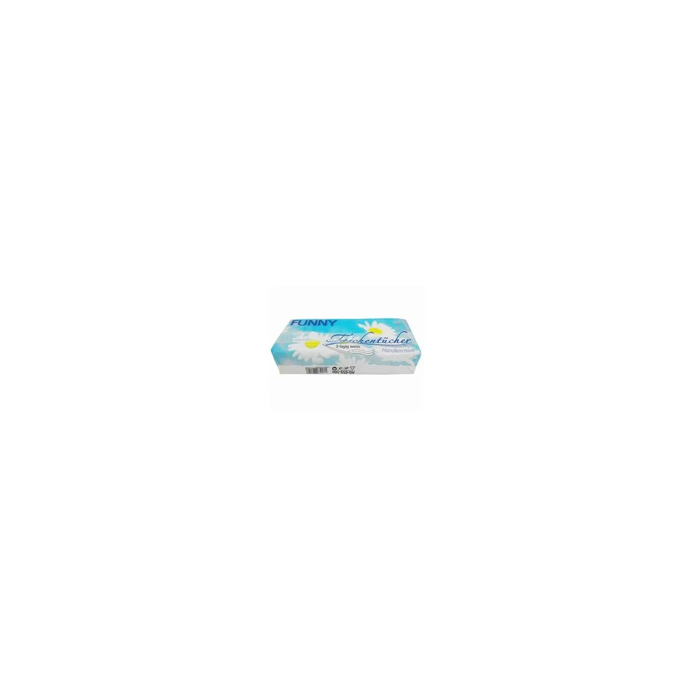 Funny Taschentücher sanft und weich, 3-lagig weiß, 100 Stk.