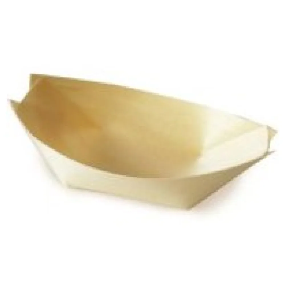 Fingerfood-Schale aus Holz schiffchenförmig 8 x 5,5 cm, 100 Stk. – Bild 3