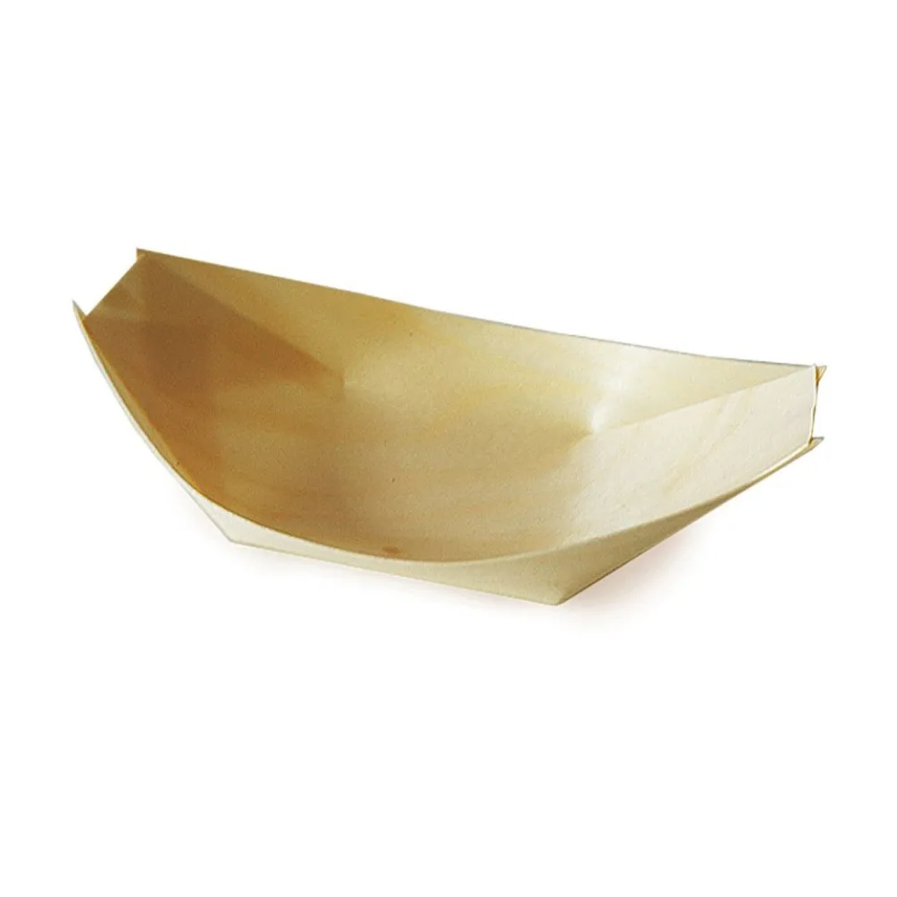 Fingerfood-Schale aus Holz schiffchenförmig 11 x 7 cm, 100 Stk. – Bild 2