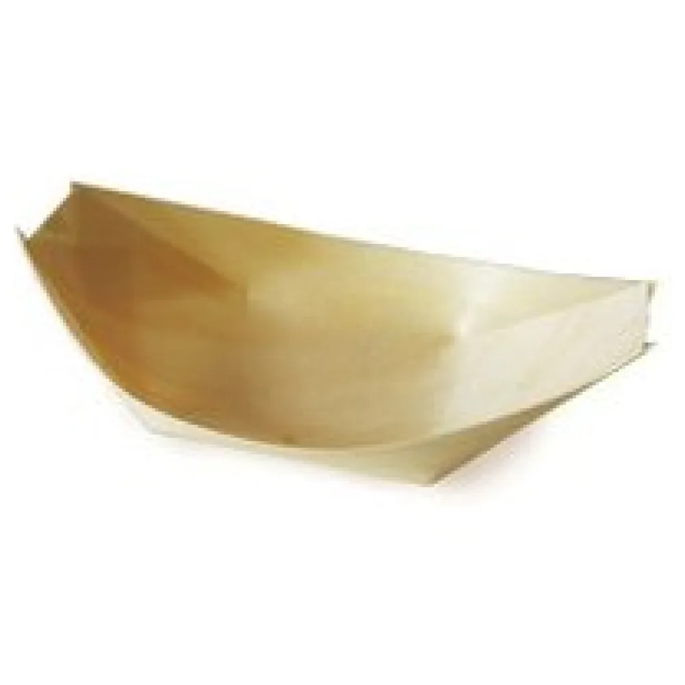 Fingerfood-Schale aus Holz schiffchenförmig 11 x 7 cm, 100 Stk. – Bild 3