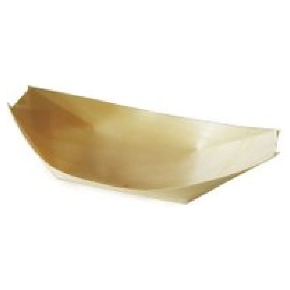 Fingerfood-Schale aus Holz schiffchenförmig 18 x 10,5 cm, 100 Stk. – Bild 3
