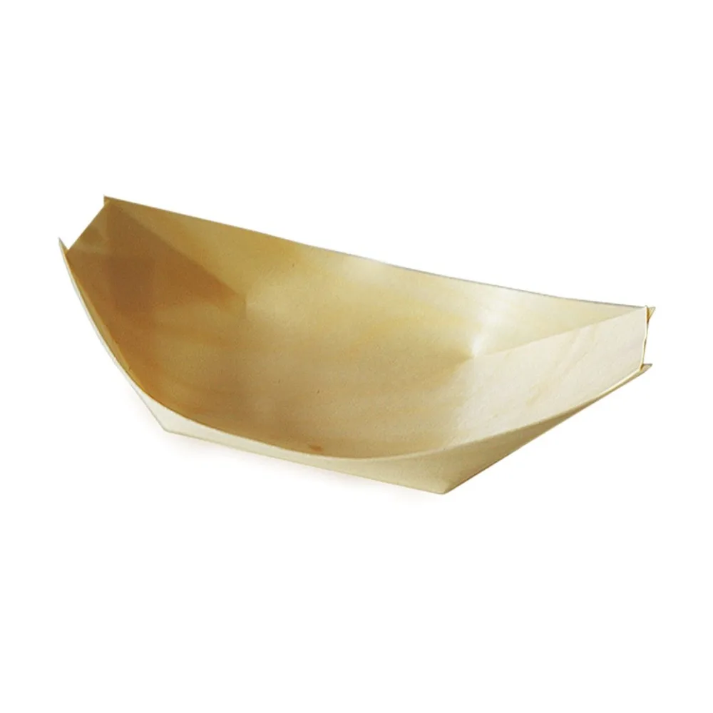 Fingerfood-Schale aus Holz schiffchenförmig 21,5 x 11 cm, 100 Stk. – Bild 2