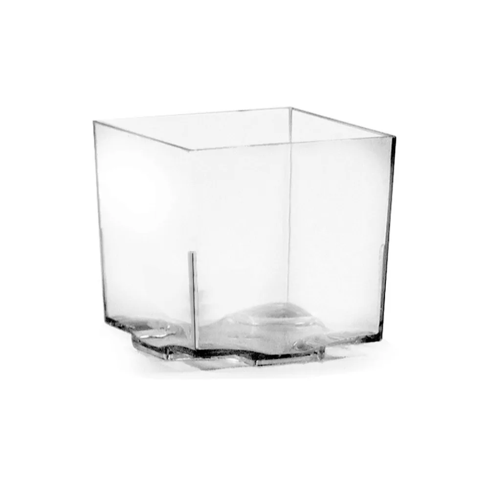 Fingerfood-Schale eckig klar 65ml PS 4,4 x 4,4 x 4,3 cm, 20 Stk. – Bild 2