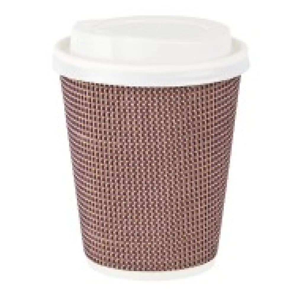 Premium Doppelwand Kaffeebecher CoffeeToGo mit Trinkdeckel 200/280ml, 100 Stk.