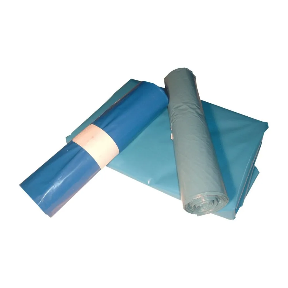 LDPE-Müllsäcke 70 L, 575 x 1000 mm, Typ 60 = 32 my Regenerat blau, 250 Stk. – Bild 2