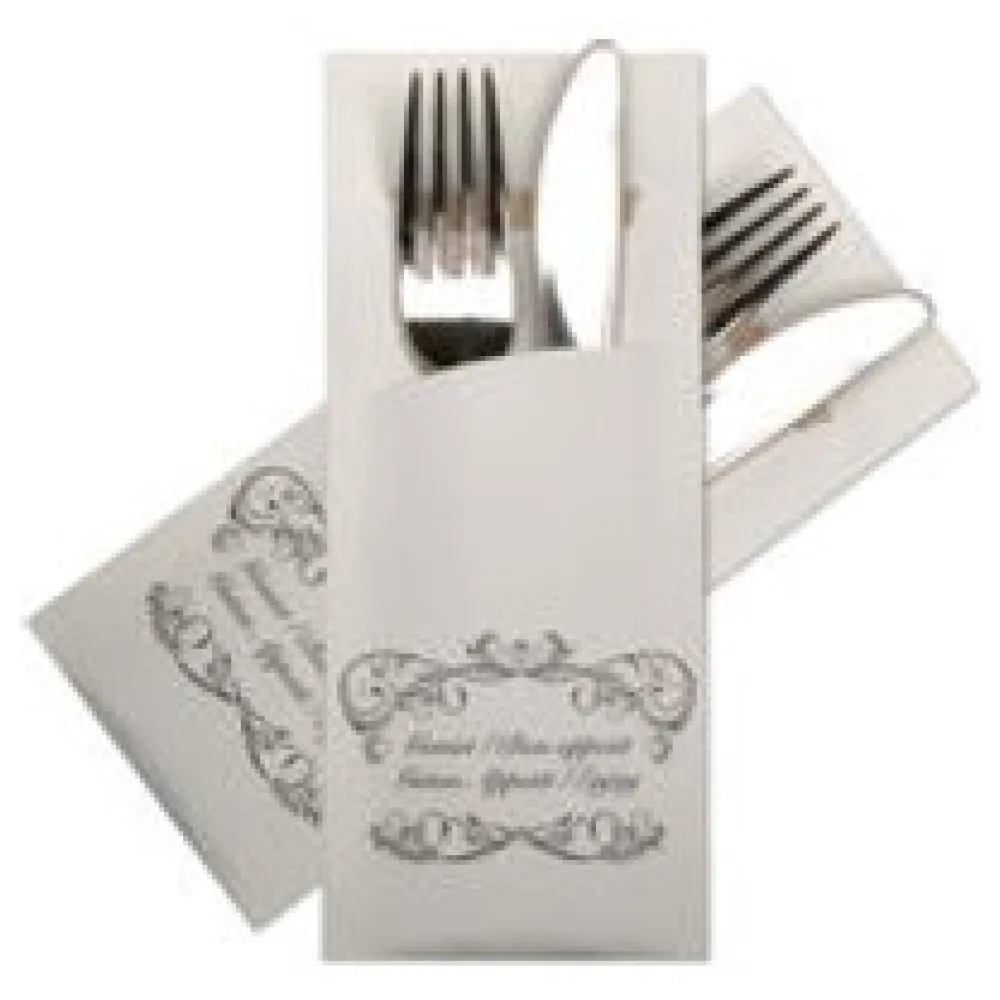 Pochetto-Eco Bestecktaschen 200x85mm Aufdruck "Guten Appetit" , 520 Stk. – Bild 3