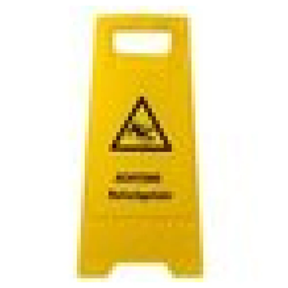 Warnschild "Achtung Rutschgefahr" gelb beidseitig bedruckt, ca. 61 cm hoch – Bild 4