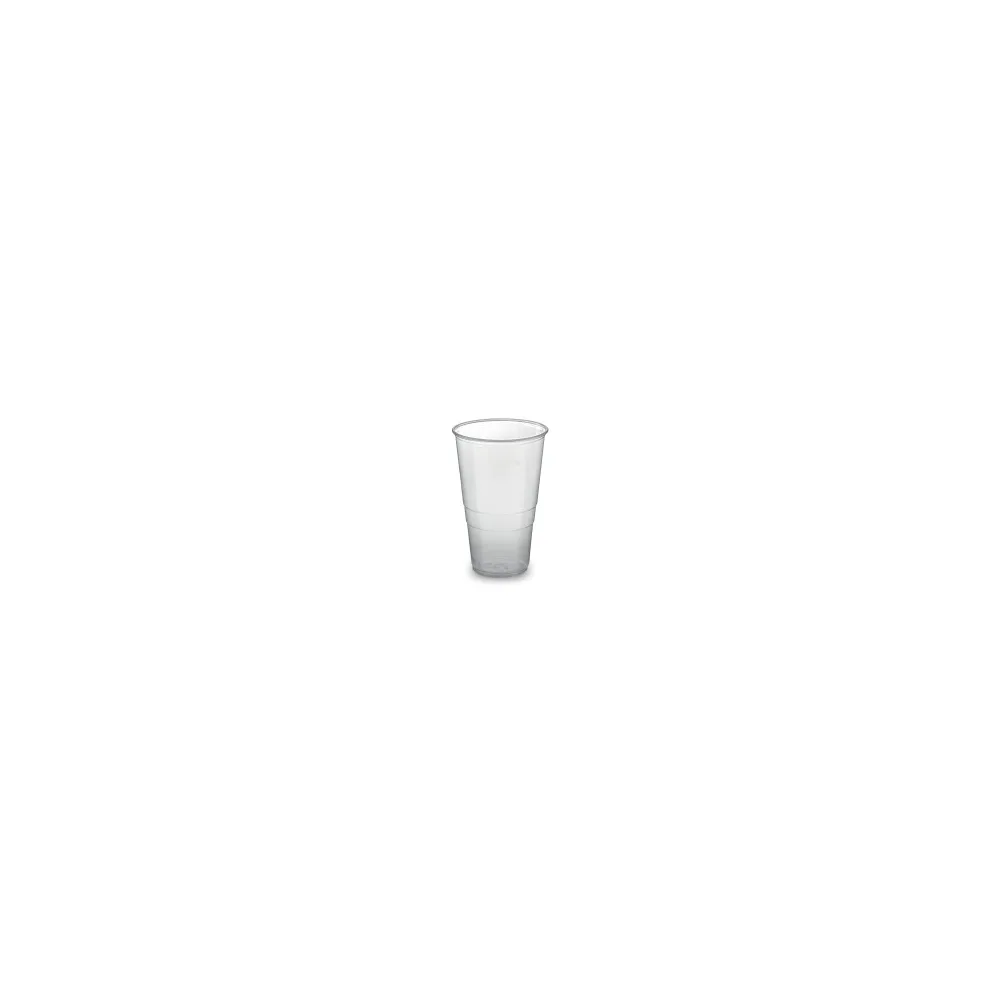 Trinkbecher transparent klar mit Eichstrich Pint 0,5 l, 500 ml, PP, 50 Stk.