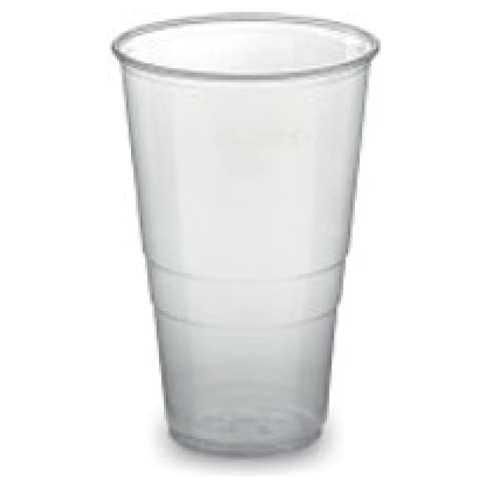 Trinkbecher transparent klar mit Eichstrich Pint 0,5 l, 500 ml, PP, 50 Stk. – Bild 3