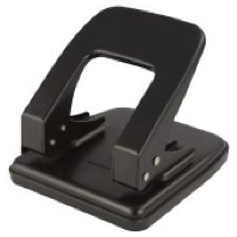 Premium Bürolocher mit Anschlagschiene für 35 Blatt Metallgehäuse, schwarz – Bild 3