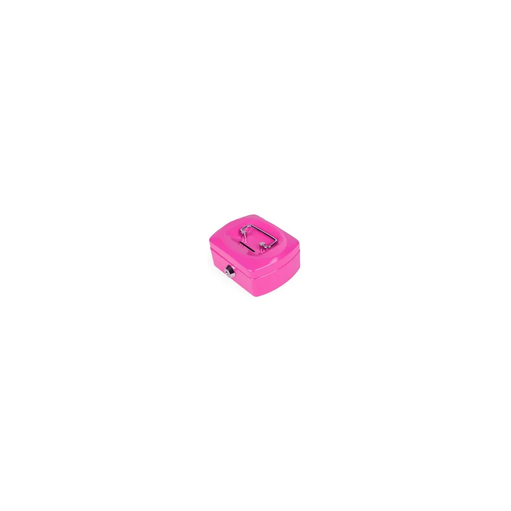 Geldkassette Spardose mit Sparschlitz mit entnehmbaren Münzfach 125 mm, pink