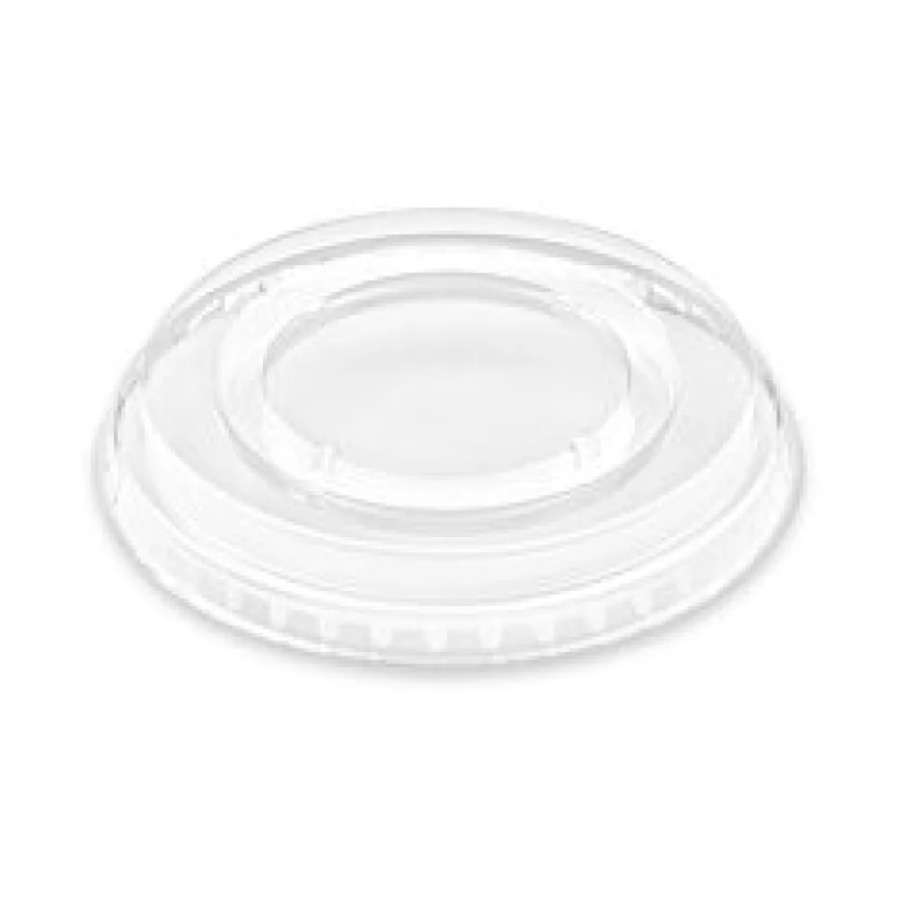 Deckel ohne Öffnung flach PET für Eis- Früchtebecher Smoothies O95mm, 50 Stk.