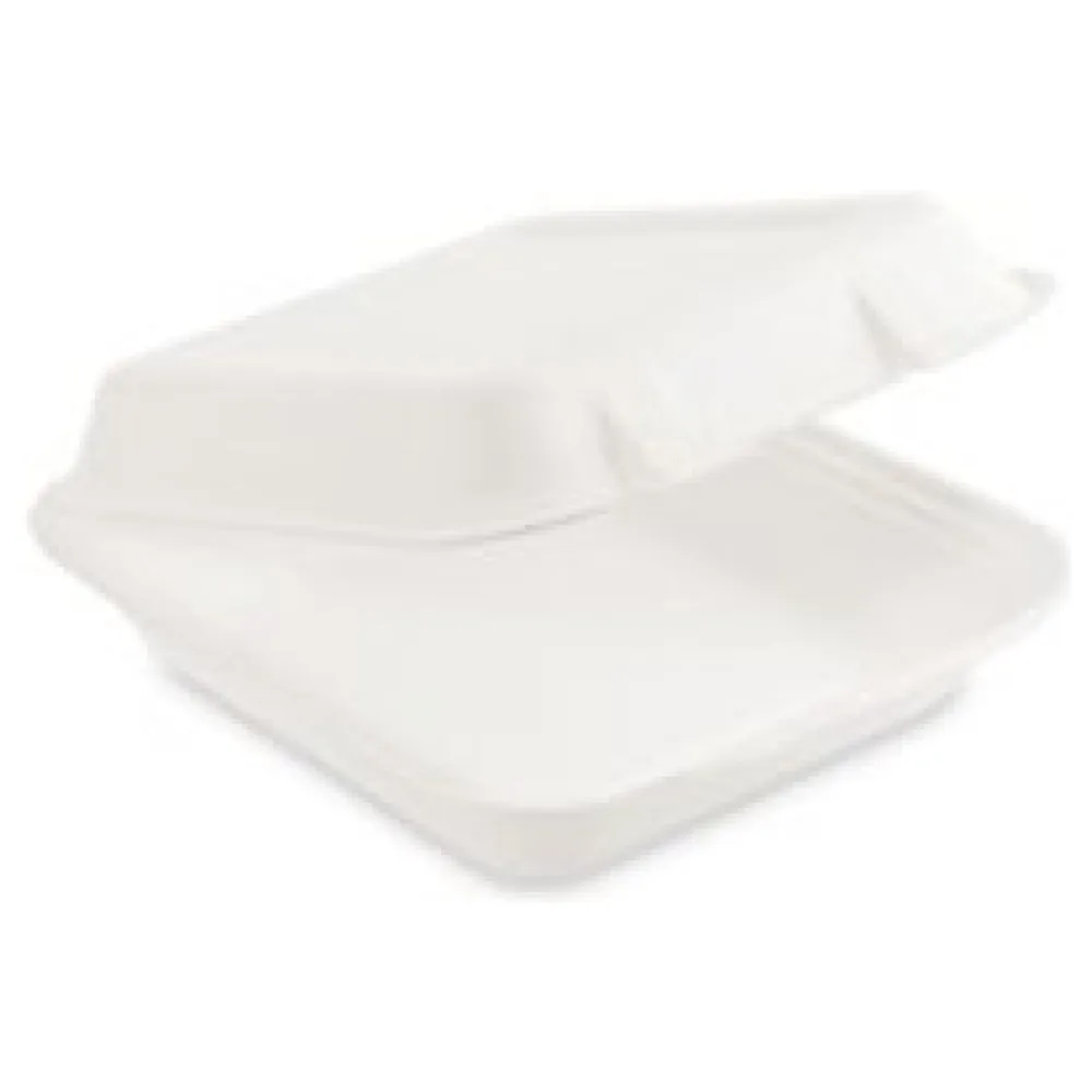 Bio Menüboxen Lunch-Boxen Sandwichbox Zuckerrohr kompostierbar 220x200x67mm, 50 Stk. – Bild 3