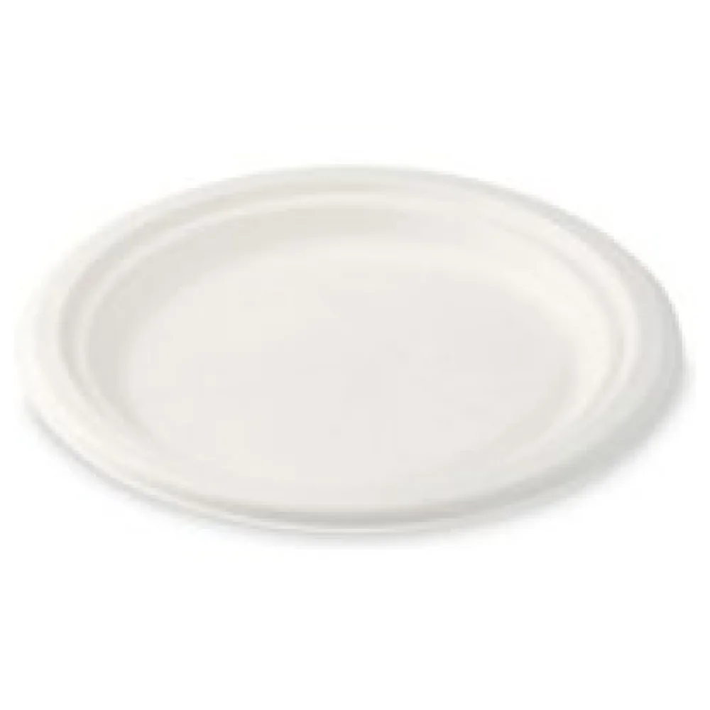 Bio Desserteller Kuchenteller Salatteller rund aus Zuckerrohr O 17.5 cm, 50 Stk. – Bild 3