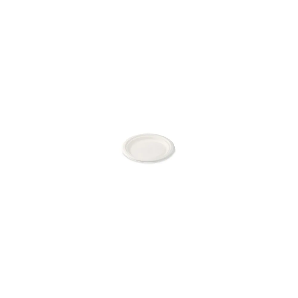 Bio Desserteller Kuchenteller Salatteller rund aus Zuckerrohr O 17.5 cm, 50 Stk.