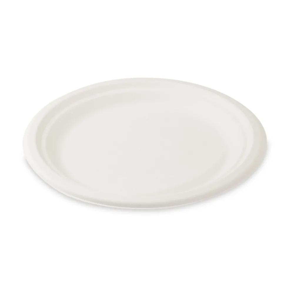 Bio Grillteller Fleischteller rund aus Zuckerrohr Bagasse O 22 cm, 50 Stk. – Bild 2