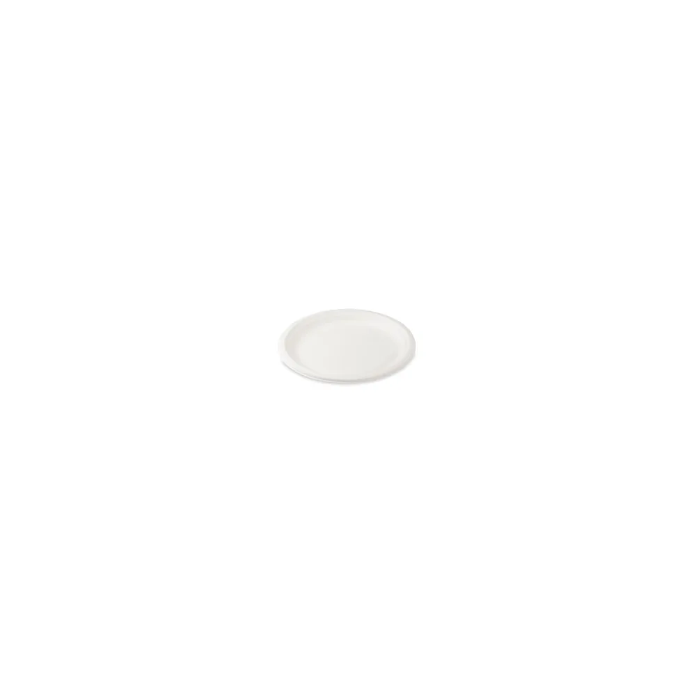 Bio Grillteller Fleischteller rund aus Zuckerrohr Bagasse O 26 cm, 50 Stk.