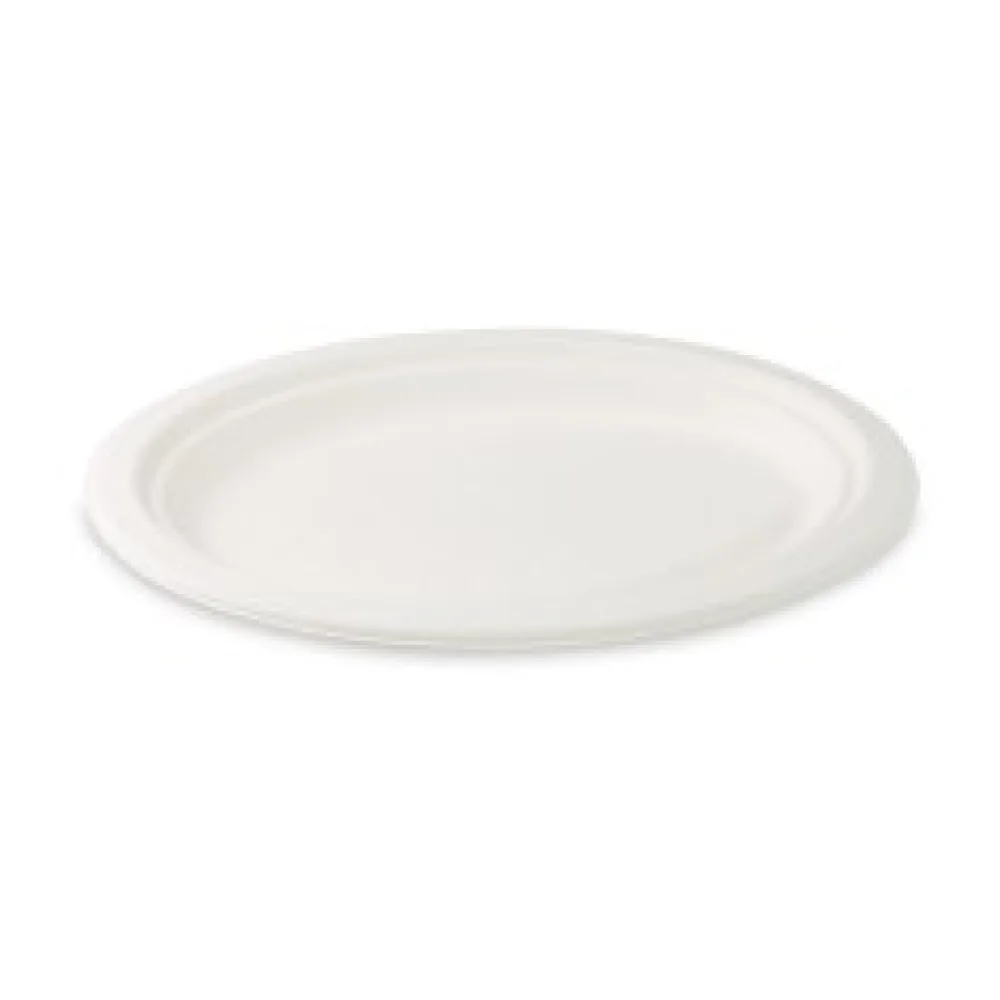 Bio Servierteller Fleischteller oval aus Zuckerrohr Bagasse 26 x 20 cm, 50 Stk.
