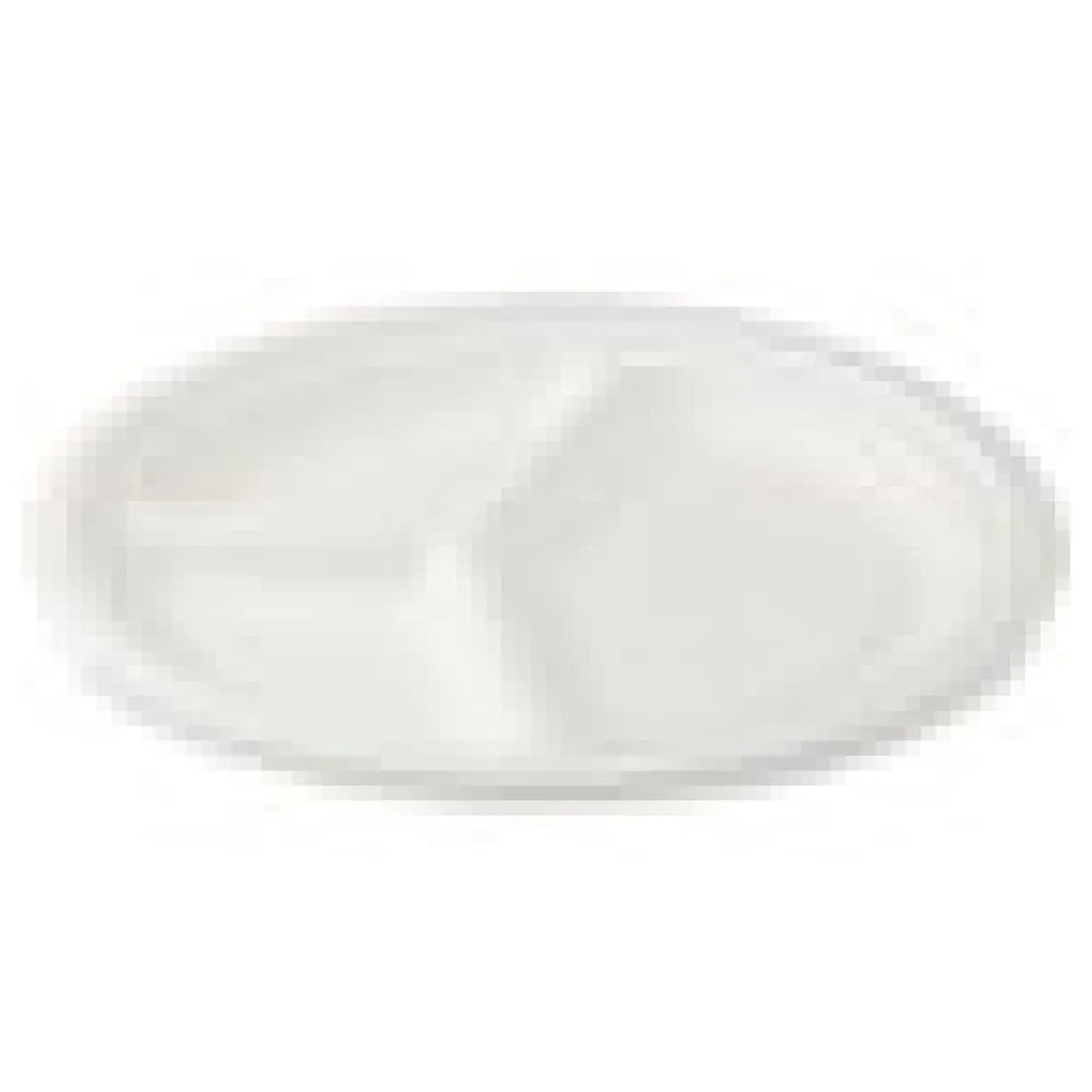 Bio Grillteller Fleischteller rund 3-geteilt aus Zuckerrohr O 26 cm, 50 Stk. – Bild 4
