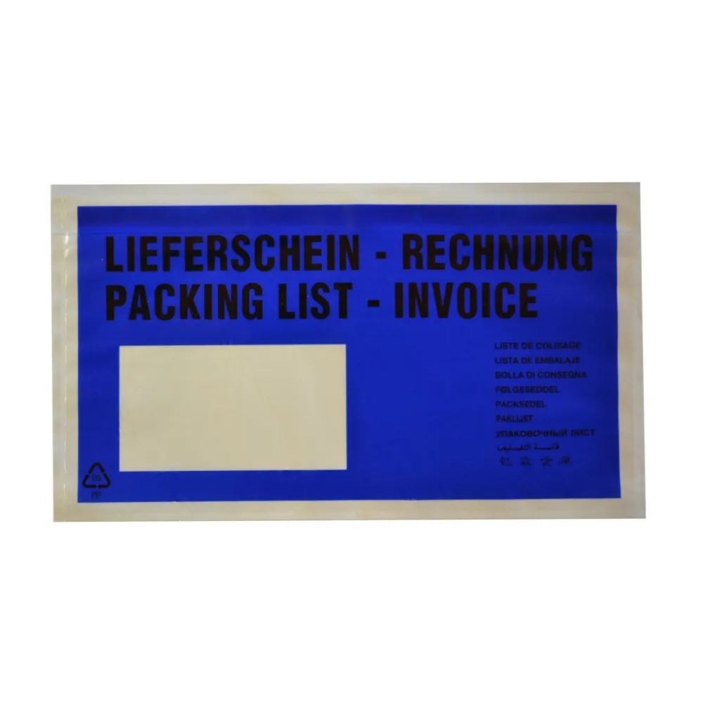 Dokumententaschen *Lieferschein/Rechnung* DIN Lang 235x130mm blau, 1000 Stk. – Bild 2
