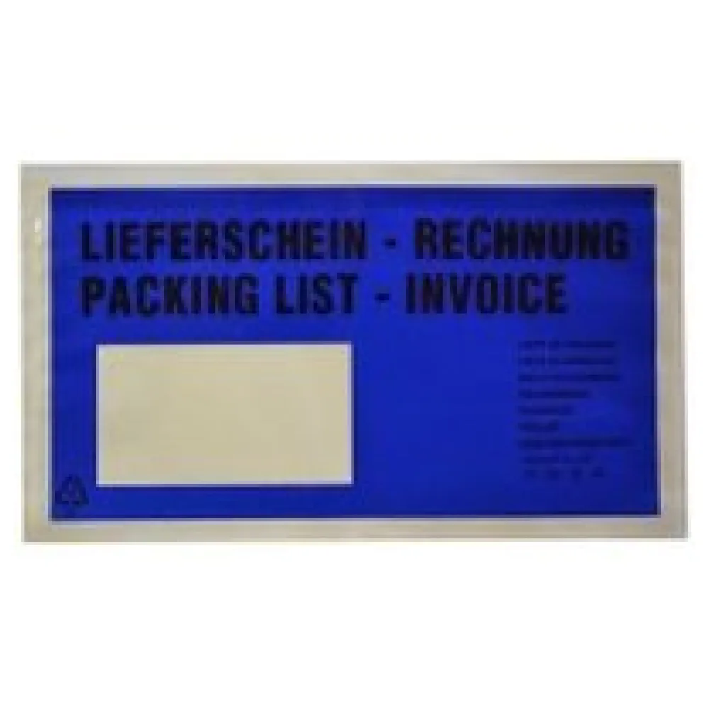 Dokumententaschen *Lieferschein/Rechnung* DIN Lang 235x130mm blau, 1000 Stk. – Bild 3