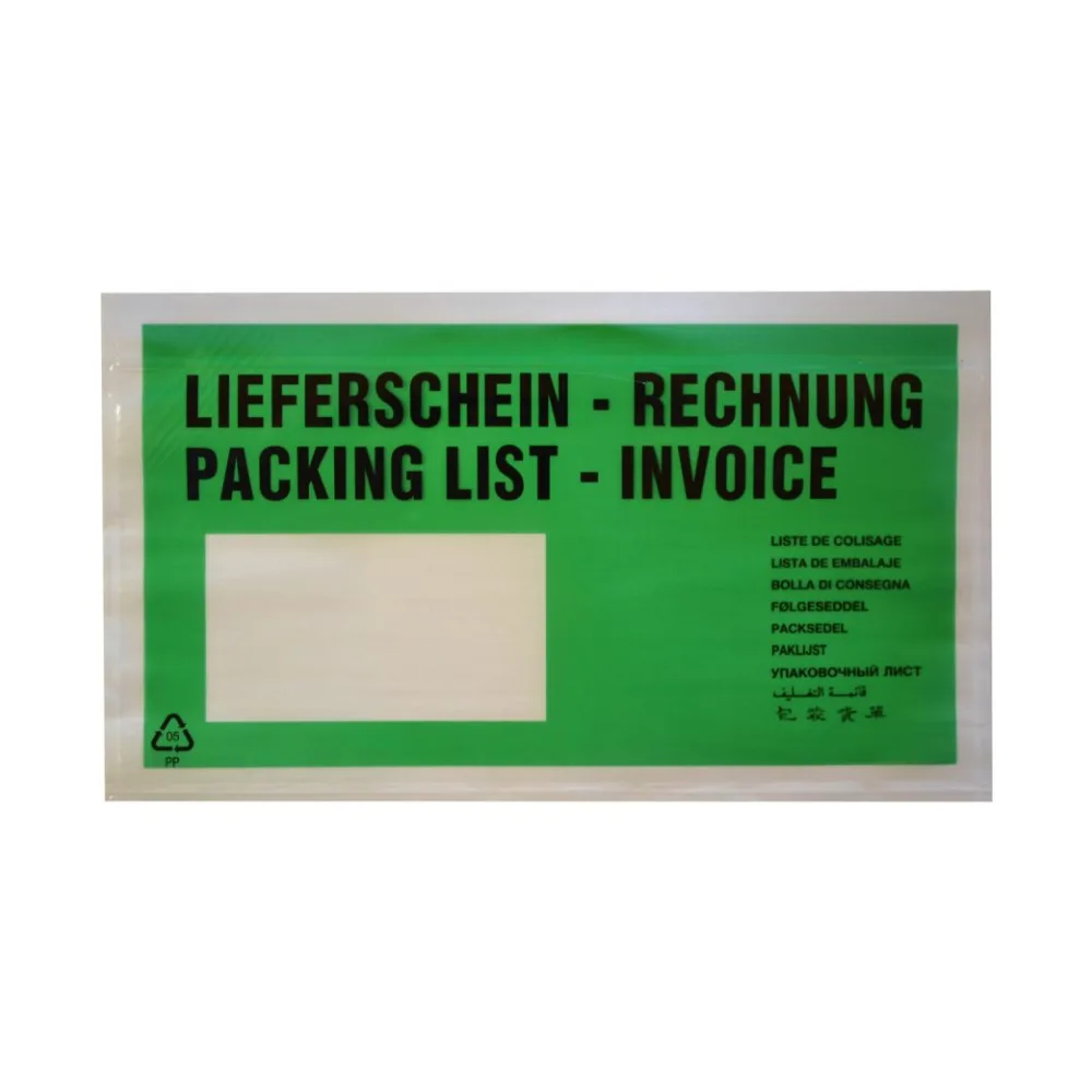 Dokumententaschen *Lieferschein/Rechnung* DIN Lang 235x130mm grün, 1000 Stk. – Bild 2