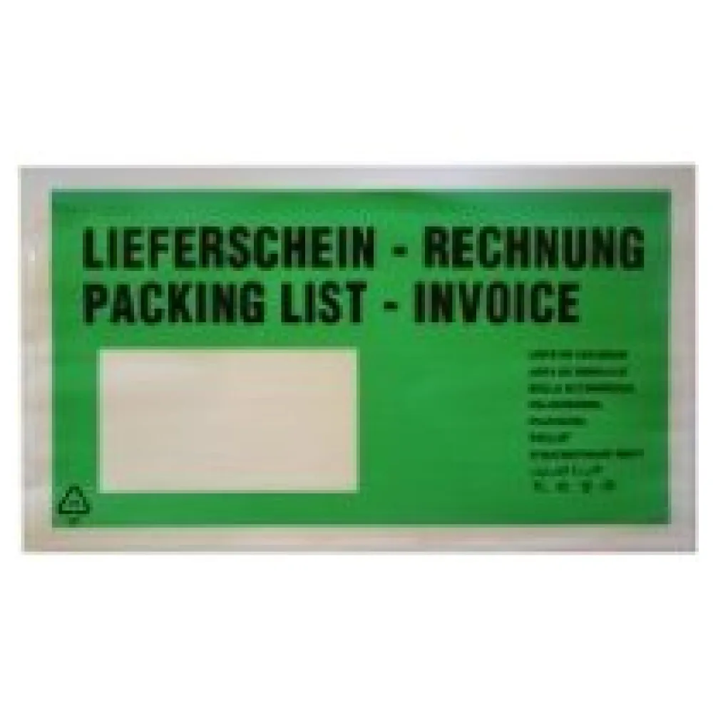 Dokumententaschen *Lieferschein/Rechnung* DIN Lang 235x130mm grün, 1000 Stk. – Bild 3