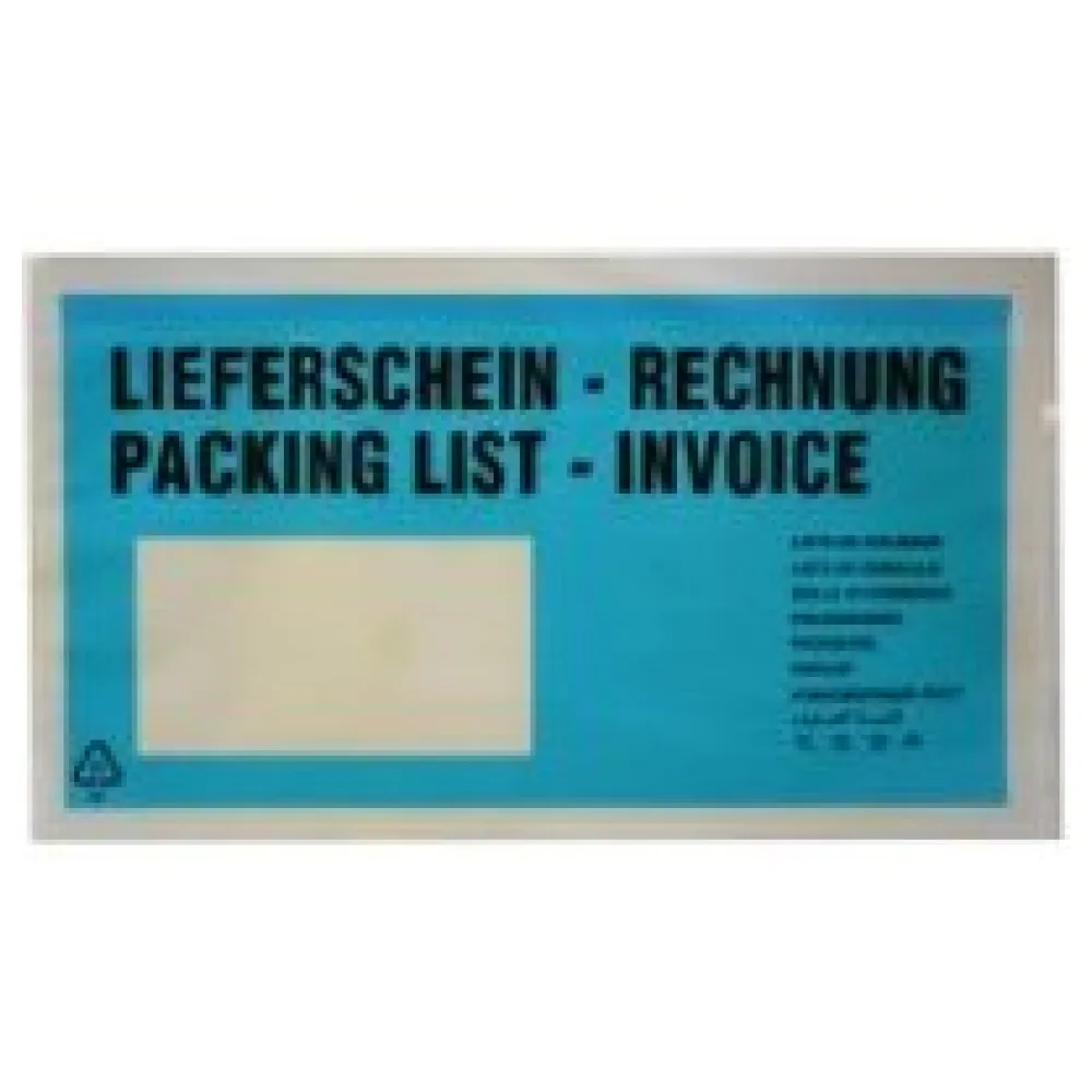 Dokumententaschen *Lieferschein/Rechnung* DIN Lang 235x130mm türkis, 1000 Stk. – Bild 3