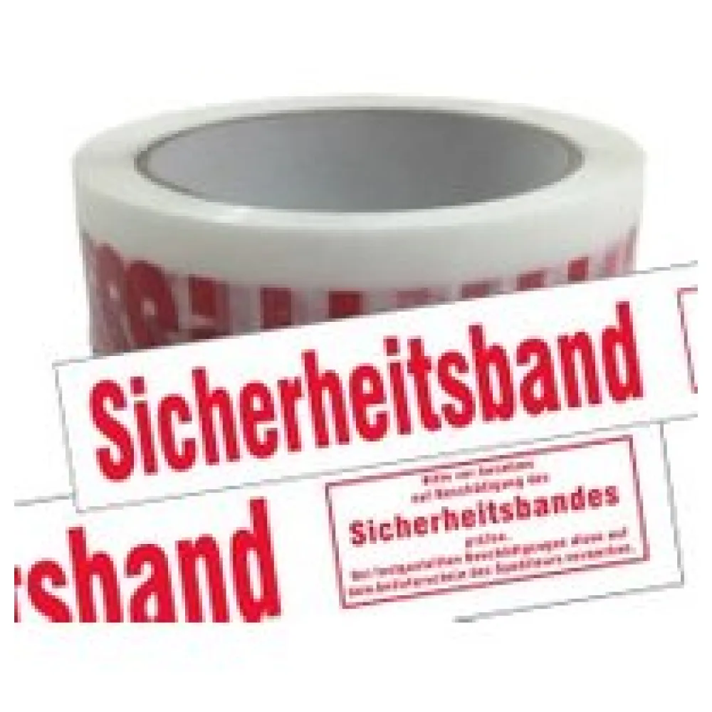 Packband Klebeband 50mmx66m low noise weiß-transparent mit Aufdruck SICHERHEITSBAND – Bild 3